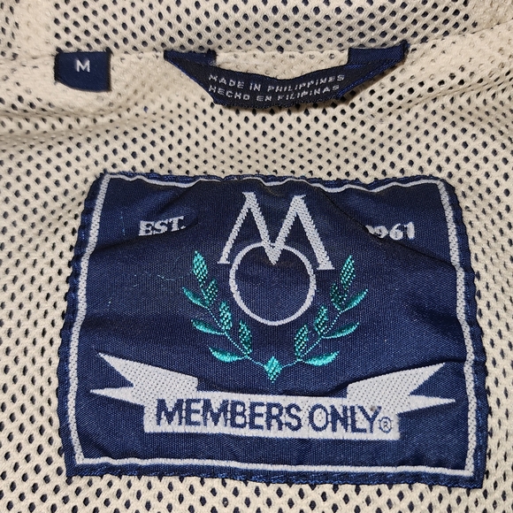 Vintage Members Only Blue Pull Over Nylon Jacket Size Medium - Picture 13 of 13